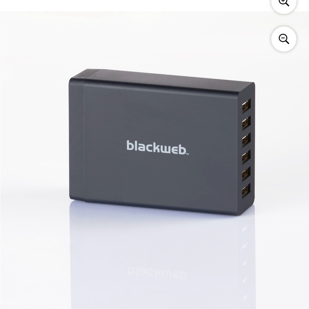 Blackweb Multiple Device 6-Port USB Wall Charger Black 5V/12A